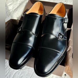 Brand New Church's Black Double Monk Strap Oxfords